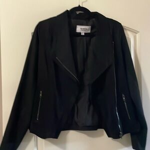 BB Dakota by Steve Madden Blake subtle snake print faux suede jacket size Small